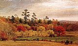 Jasper Francis Cropsey Canvas Paintings - Conversation at the Fence